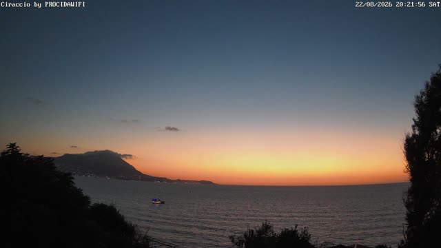 Il tramonto di ieri sera a Ciraccio, ripreso dal time-lapse
